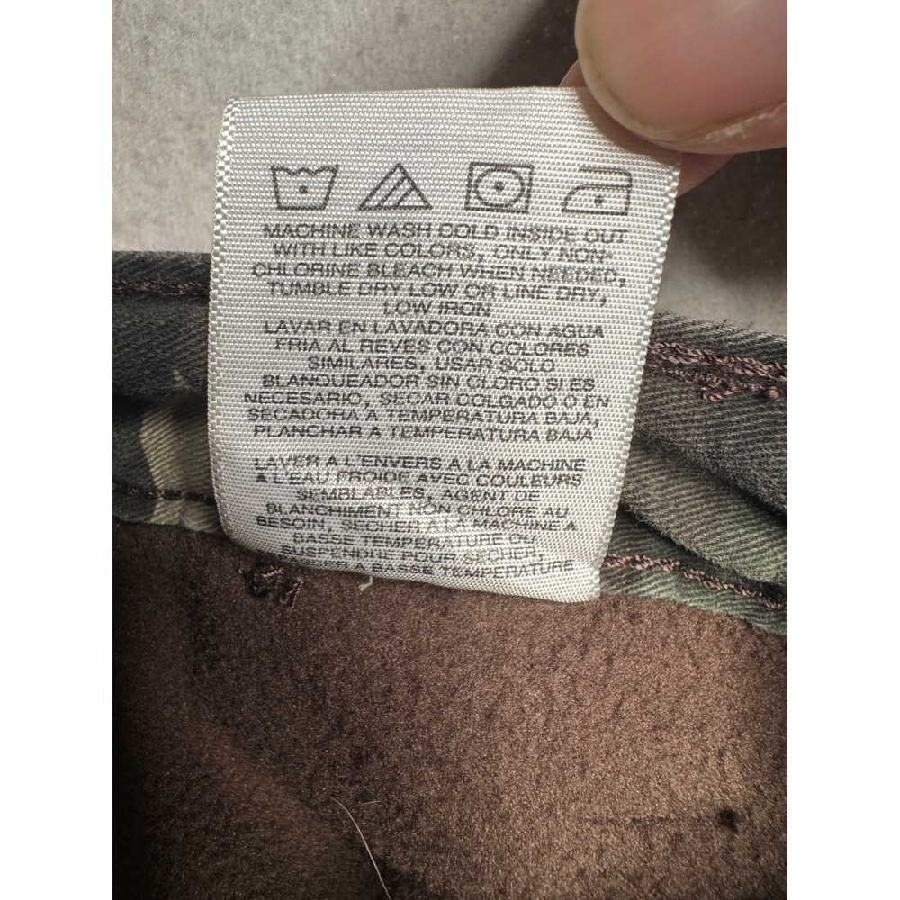 Wrangler Mens Fleece Lined Relaxed Fit Camo Cargo Pants 38x32 Green Brown Camo - Picture 12 of 12